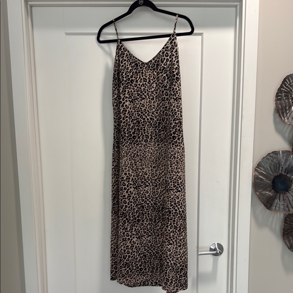 Leopard Print Slip Dress
